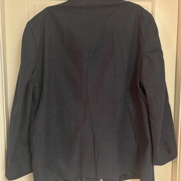 Madison Modern Fit Men’s Blazer | Navy Micro Check Pattern | Size 52 Short - Picture 2 of 7